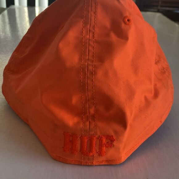 HUF X NEW ERA Men’s Orange Fitted Hat Size 8 - Picture 3 of 10